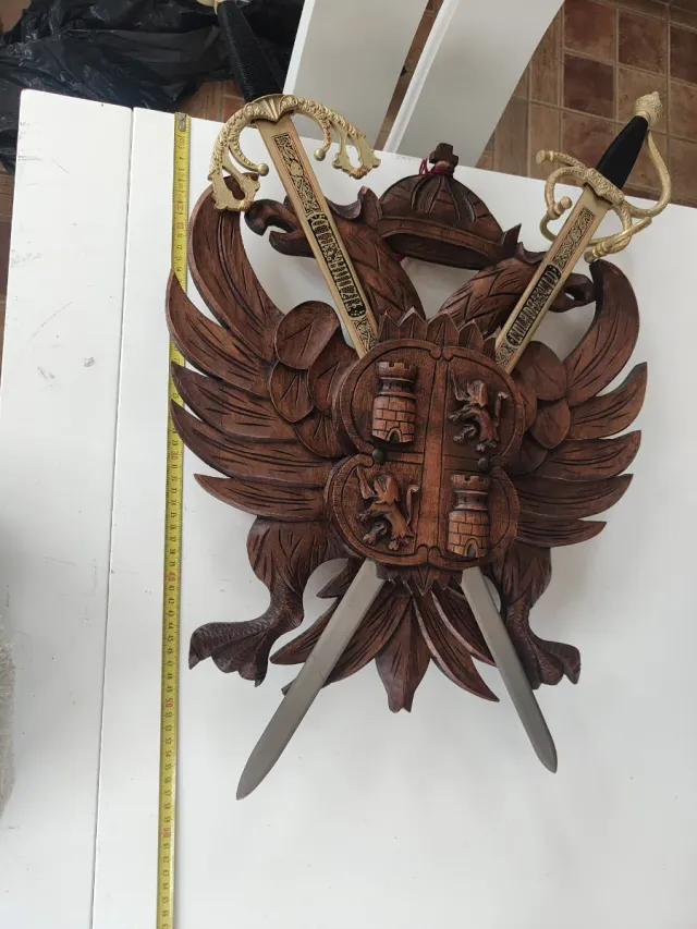 Panopla Escudo Madera Cid Campeador 2 Espadas