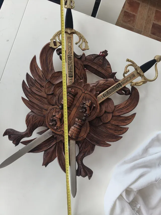 Panopla Escudo Madera Cid Campeador 2 Espadas