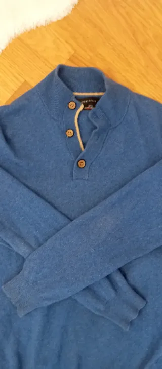 Jersey Cortefiel Hombre Azul Lana