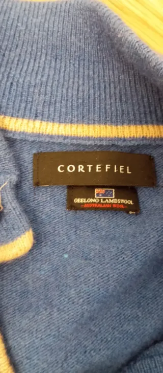 Jersey Cortefiel Hombre Azul Lana