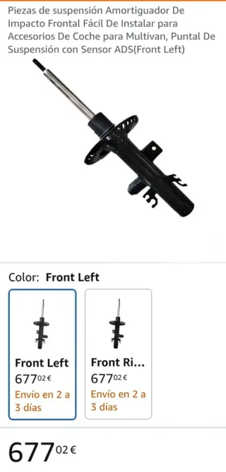 Amortiguadores impacto frontal