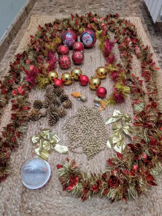 Lote Decoración Navideña Árbol Adornos