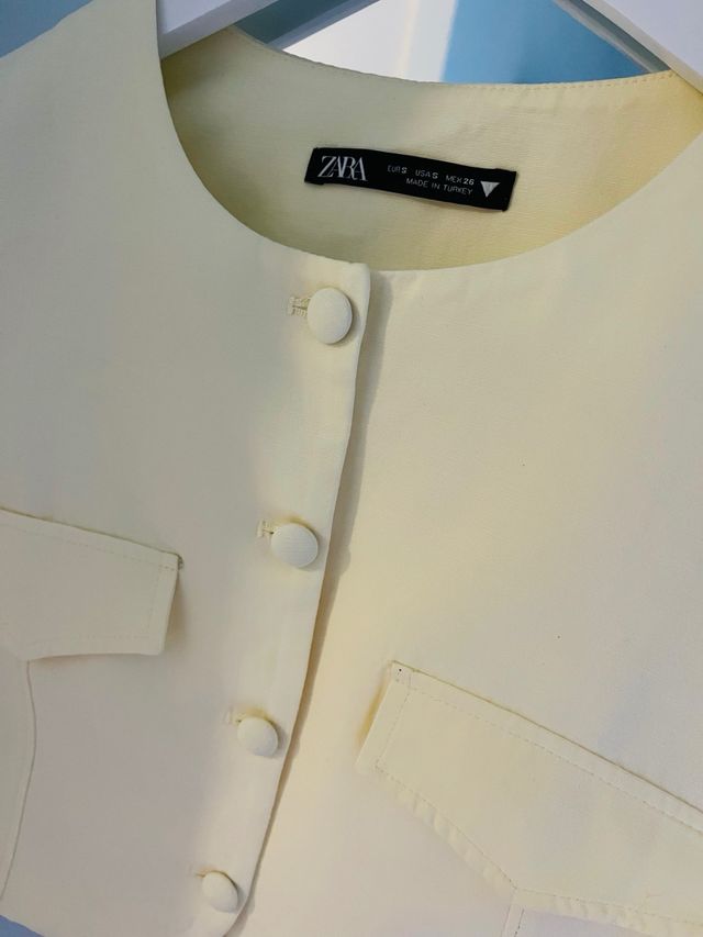 Top Zara amarillo S nuevo amarillo limón