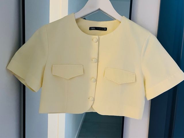Top Zara amarillo S nuevo amarillo limón
