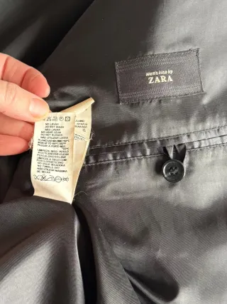 Cappotto Zara Nero Uomo