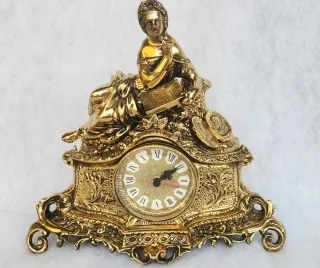 Reloj de sobremesa vintage bronce auténtico 40 cm