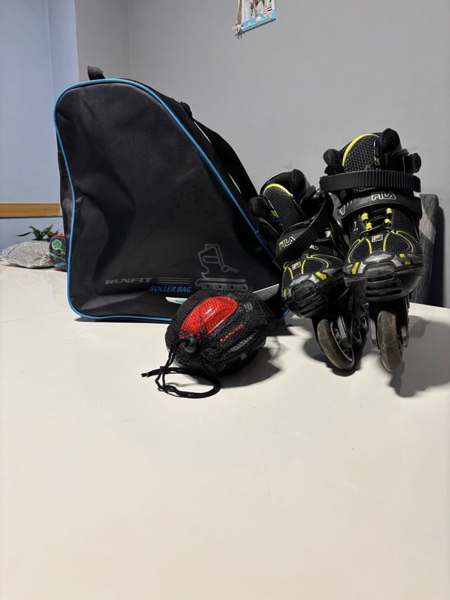 Set Patines Fila + Bolso + Protecciones