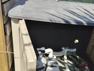 Piscina desmontable madera y plástico