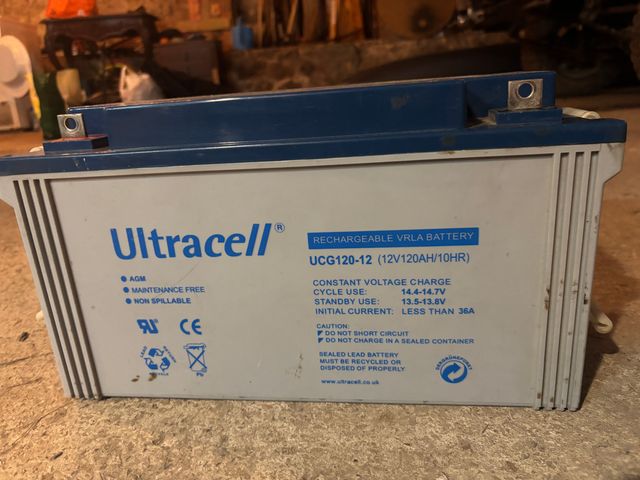 Batería Ultracell UCG120-12 120Ah camper furgo