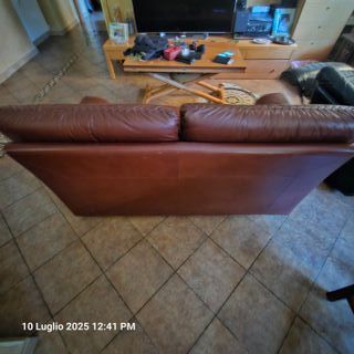 Divano letto 2 posti in pelle