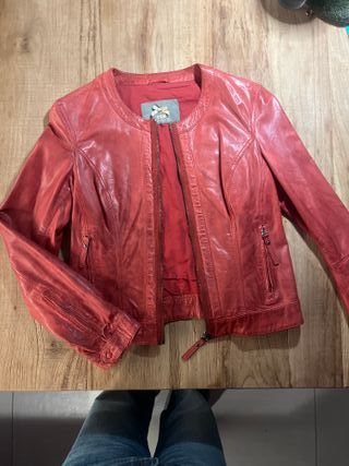 Cazadora Piel TCN Roja