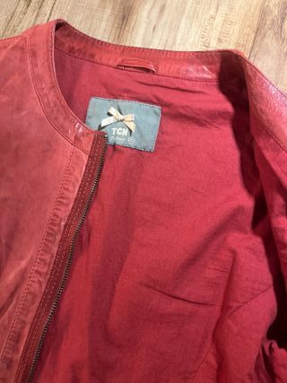 Cazadora Piel TCN Roja