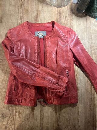 Cazadora Piel TCN Roja