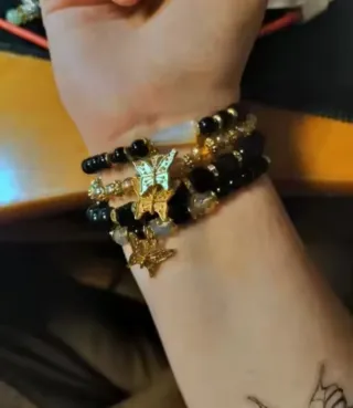 Conjunto 4 Pulseras Mariposas Doradas