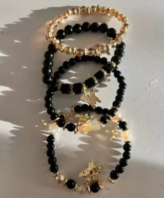 Conjunto 4 Pulseras Mariposas Doradas