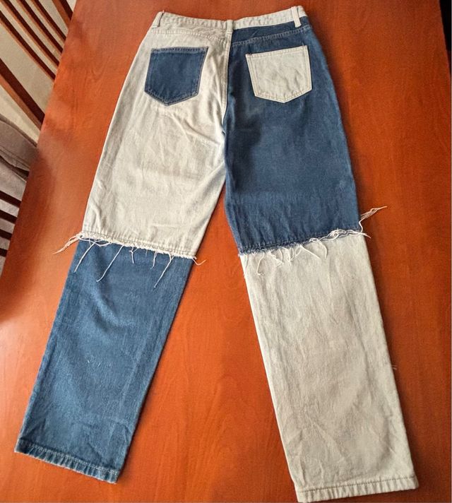 Vaqueros patchwork talla M