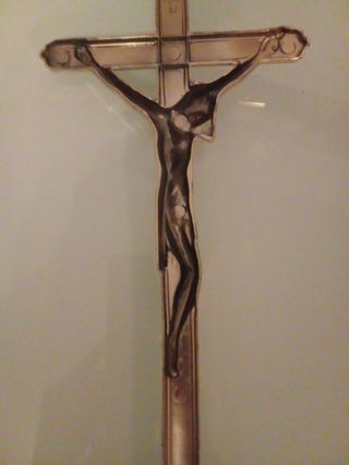 Croce con Gesù in metallo dorato
