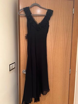 Vestido negro largo fiesta talla 34