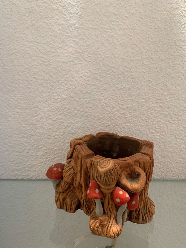 Macetero árbol cerámica con seta