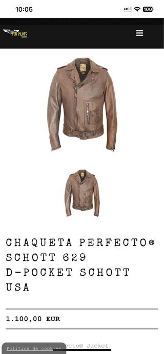 Chaqueta Cuero Schott Perfecto 629