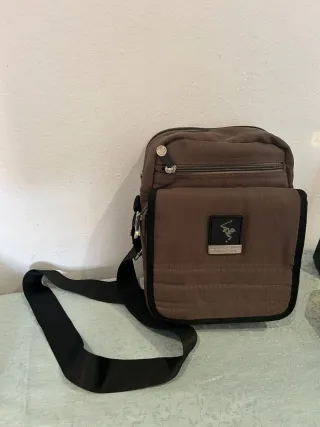 Bolso bandolera Polo marrón y negro