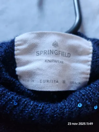 Jersey azul con brillos