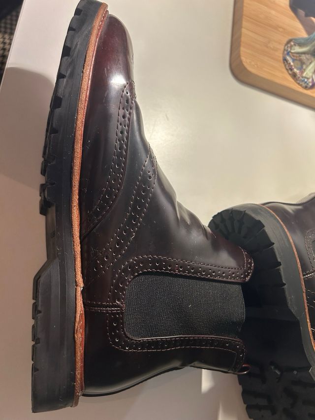 Botines de piel marrones talla 41