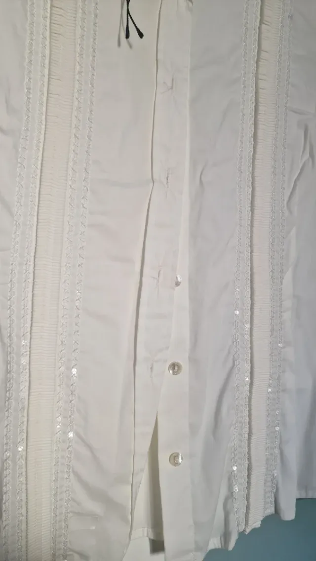 Camisa D&G blanca con lentejuelas Talla S