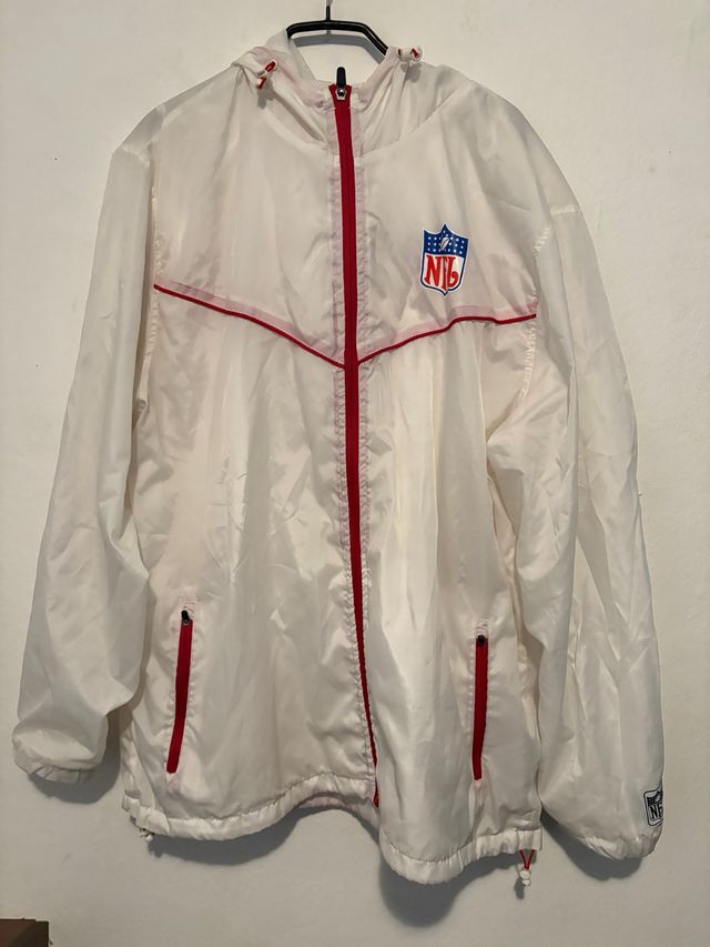 Cortavientos NFL Blanco y Rojo