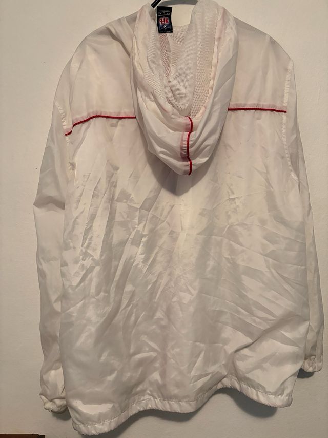 Cortavientos NFL Blanco y Rojo