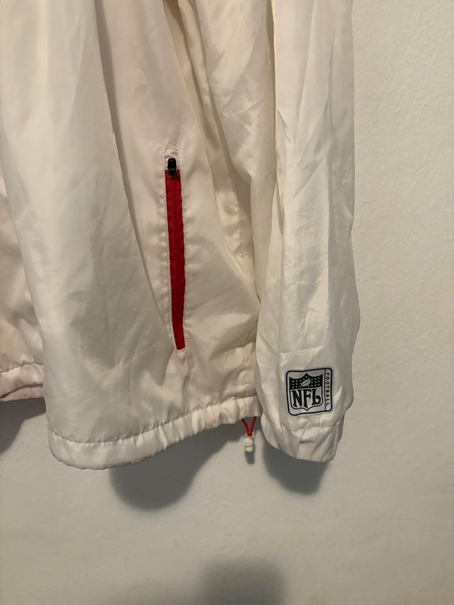 Cortavientos NFL Blanco y Rojo