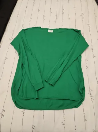 Jersey verde manga larga