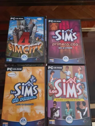 Lote 4 Juegos o Individual PC CD-ROM Los Sims y