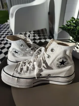Converse All Star Plataforma Blancas