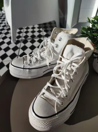 Converse All Star Plataforma Blancas