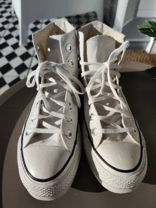 Converse All Star Plataforma Blancas