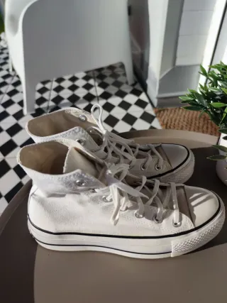 Converse All Star Plataforma Blancas