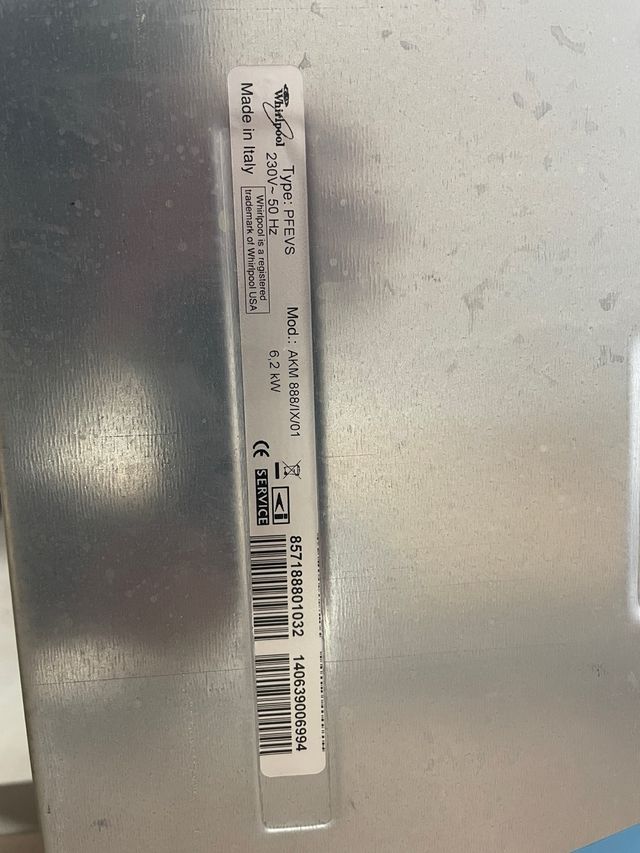 Vitrocerámica akm888 whirlpool