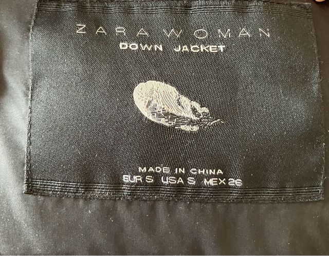 Anorak Zara Negro Mujer Talla M