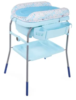 Bañera cambiador bebé plegable en gris