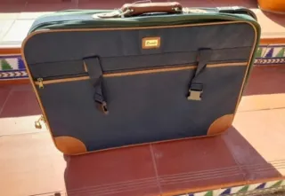 Maleta Rodelle Azul y Marrón