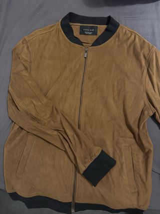 Chaqueta Zara Hombre Marrón Bomber