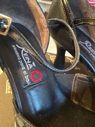 Zapatos de Tango Reina Negros Tacón