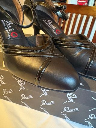 Zapatos de Tango Reina Negros Tacón