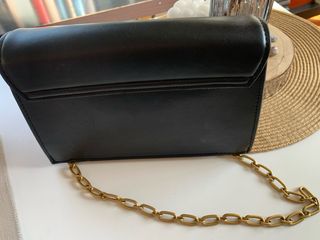 Bolso Zara Negro Cadena Dorada