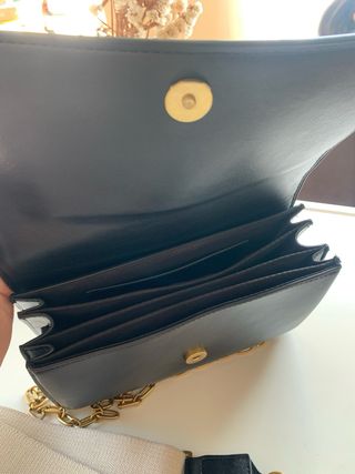 Bolso Zara Negro Cadena Dorada