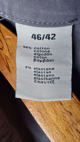 Pantalones Chinos Gris Cinturón Hombre Talla L