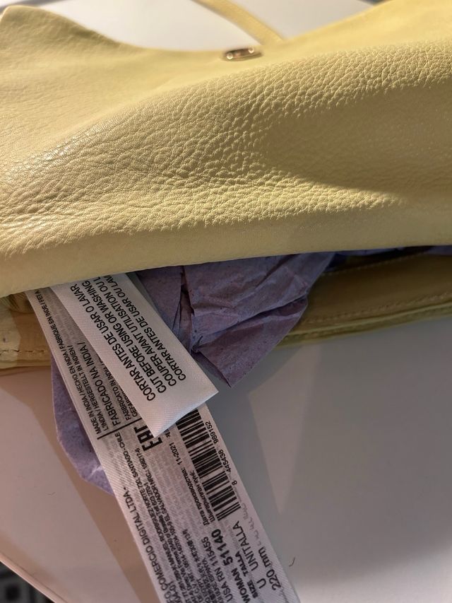 Bolso piel amarillo Mango/nuevo