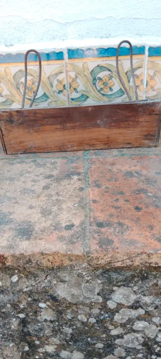 Perchero Antiguo Metal y Madera