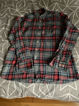 Camisa de cuadros de algodón para caballero